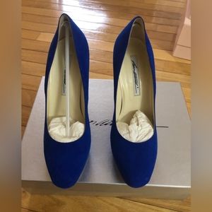 Brian Atwood Manic Suede Platform Heels Pumps Shoes